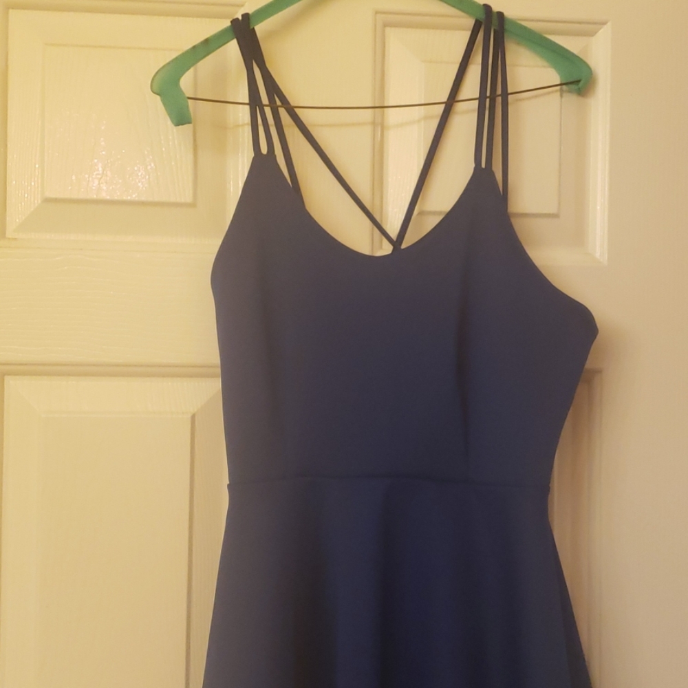 Blue mini dress